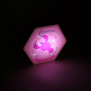 Led lighting Zodiac Sign Cancer - color Pink - Girl