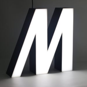 Led lighting letter M