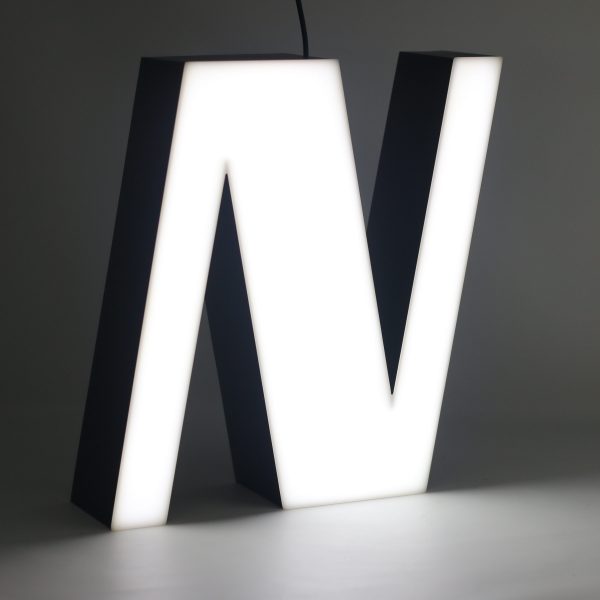 Led lighting letter N