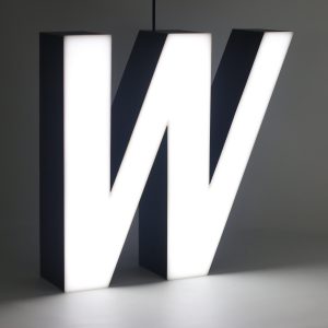 Led lighting letter W