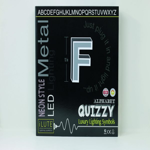 Quizzy Neon Style letter F