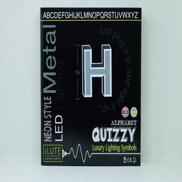 Quizzy Neon Style letter H