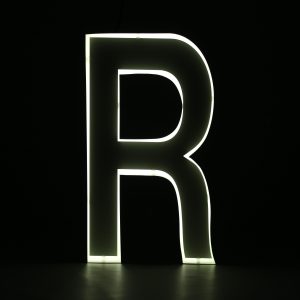 Quizzy Neon Style letter R