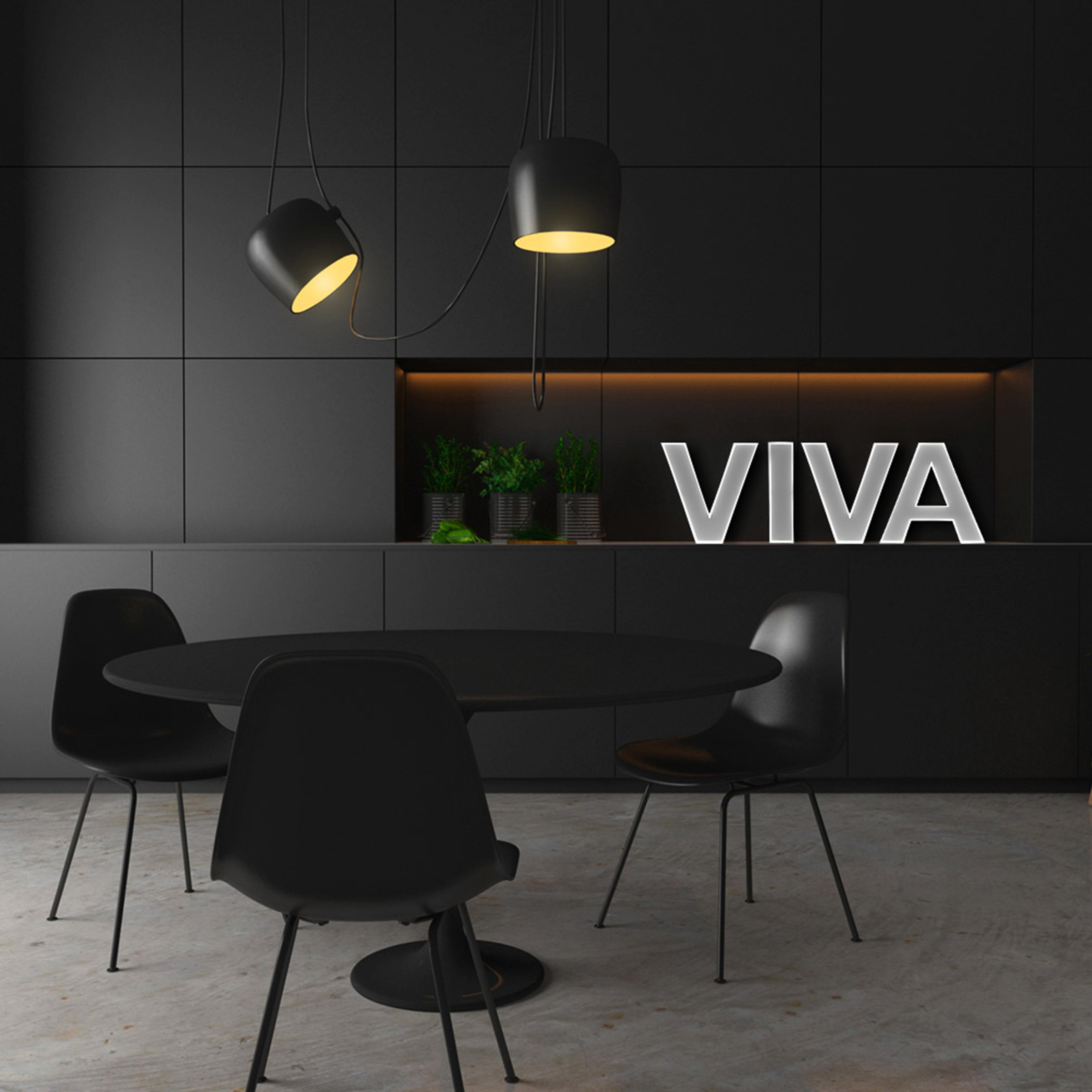 Neon Style Letter V Ilute D O O