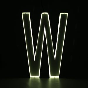 Quizzy Neon Style letter W
