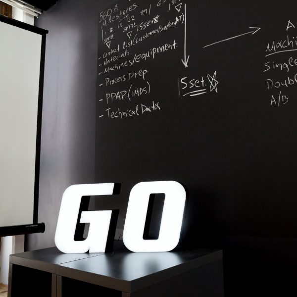 Led lighting letters G+O