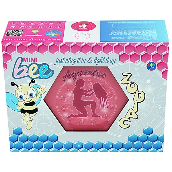 Led lighting Zodiac Sign Aquarius - color Pink - Girl