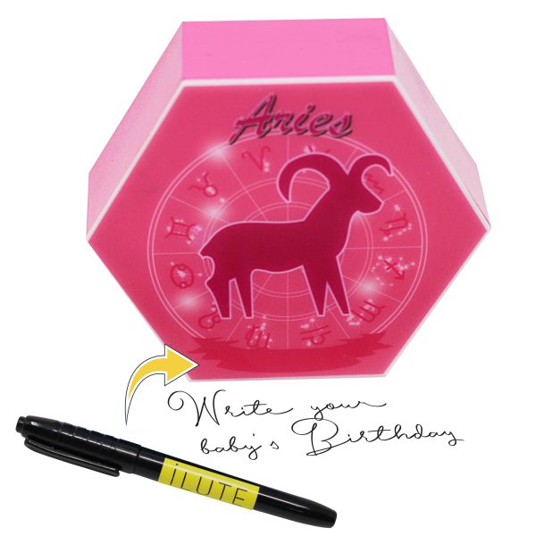 Led lighting Zodiac Sign Aries - color Pink - Girl