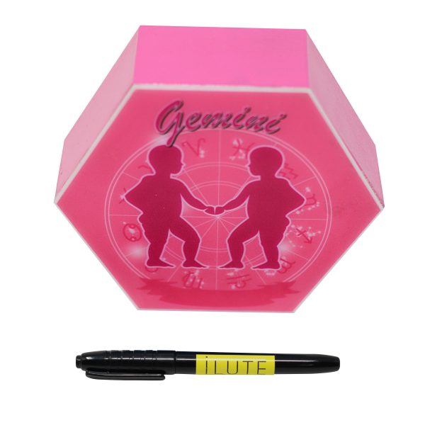 Led lighting Zodiac Sign Gemini - color Pink - Girl