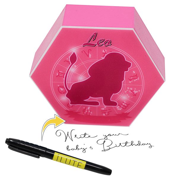 Led lighting Zodiac Sign Leo - color Pink - Girl