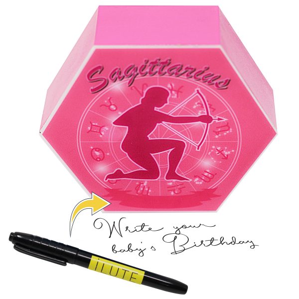 Led lighting Zodiac Sign Sagittarius - color Pink - Girl