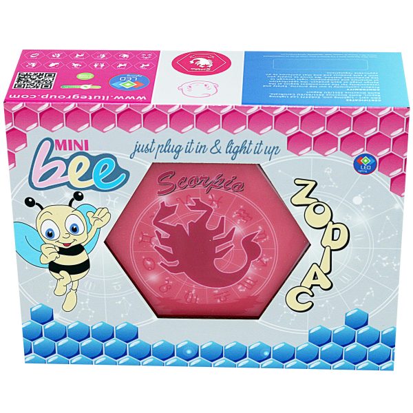 Led lighting Zodiac Sign Scorpio - color Pink - Girl