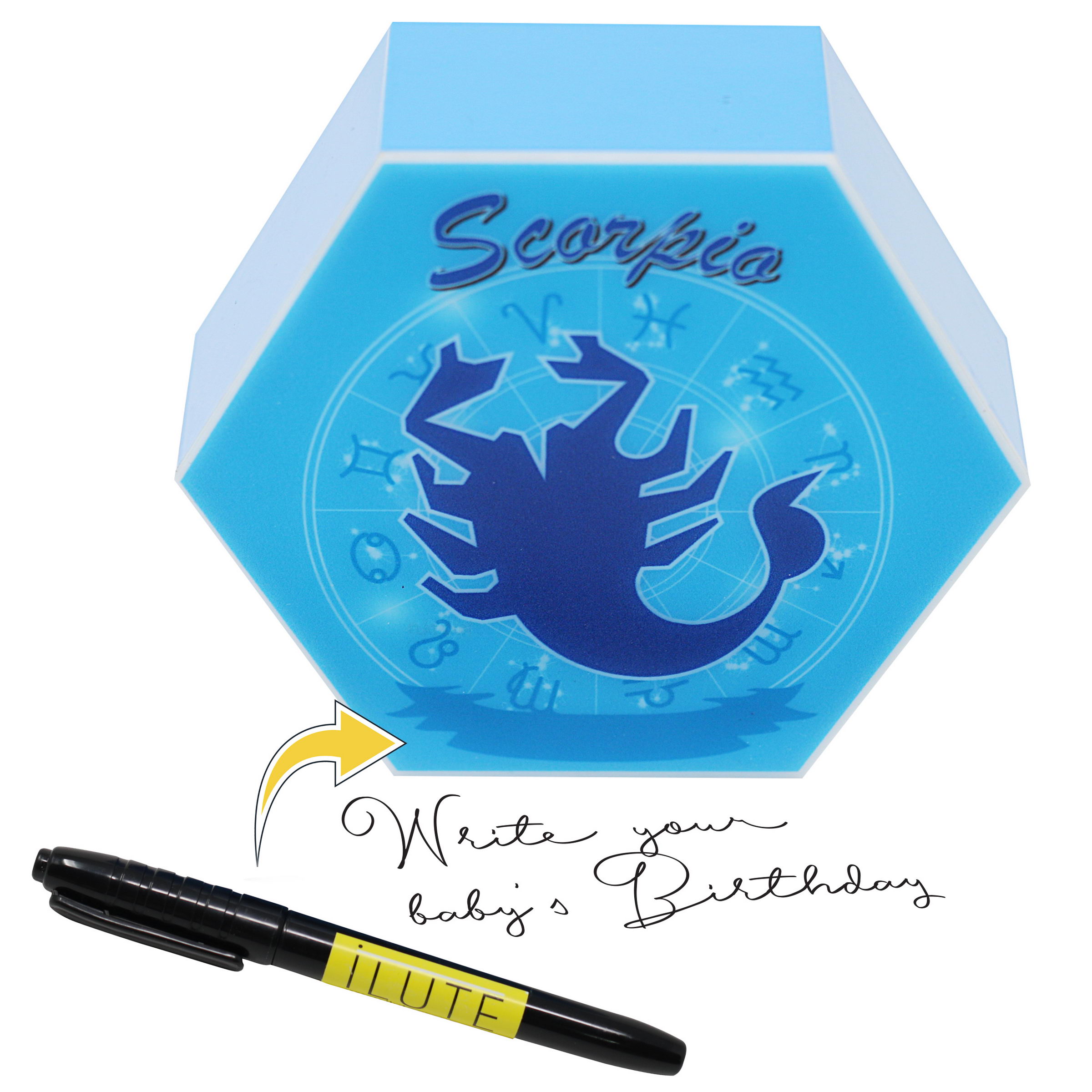 Led lighting Zodiac Sign Scorpio - color Blue - Boy