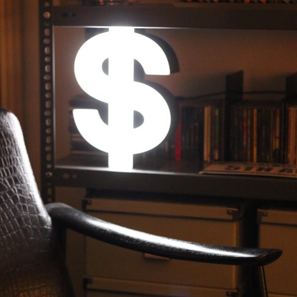 Led lighting symbol Dollar ($)