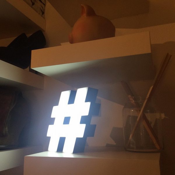 Led lighting symbol Hashtag (#)