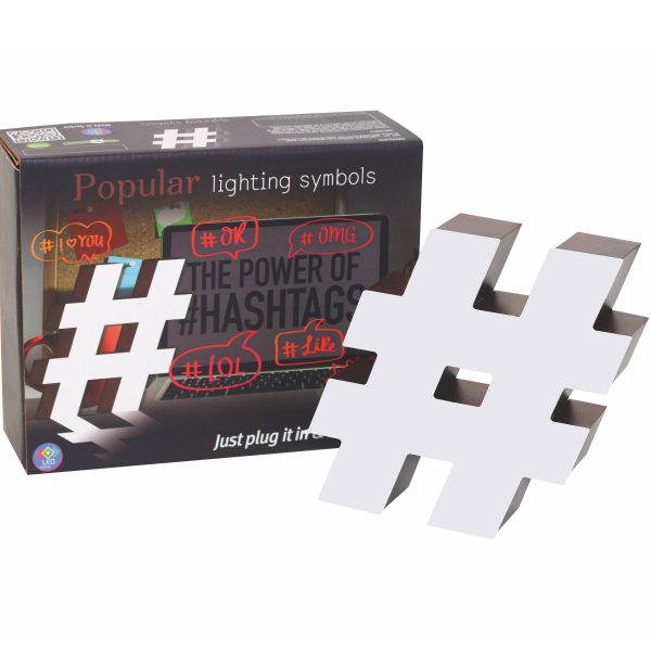 Led lighting symbol Hashtag (#)