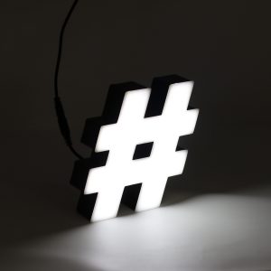 Led lighting symbol Hashtag (#)