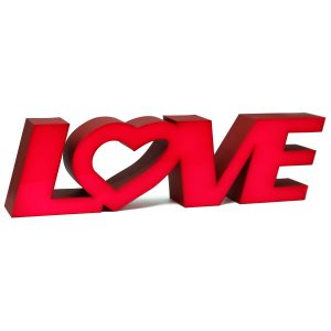 Led lighting symbol Red Love