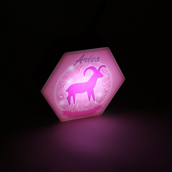 Led lighting Zodiac Sign Aries - color Pink - Girl