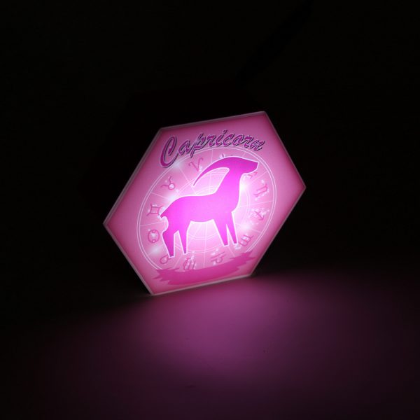 Led lighting Zodiac Sign Capricorn - color Pink - Girl