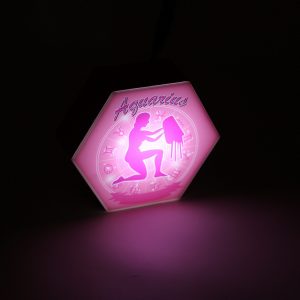 Led lighting Zodiac Sign Aquarius - color Pink - Girl