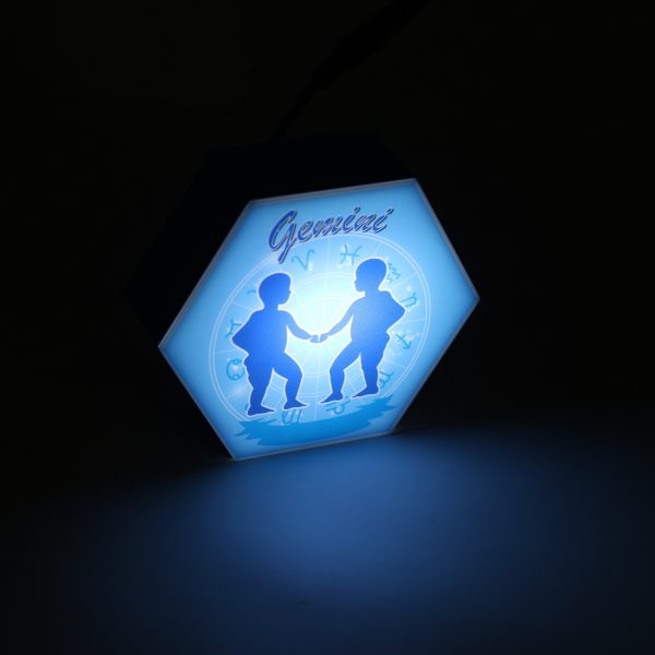 Led lighting Zodiac Sign Gemini - color Blue - Boy