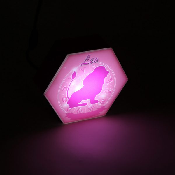 Led lighting Zodiac Sign Leo - color Pink - Girl