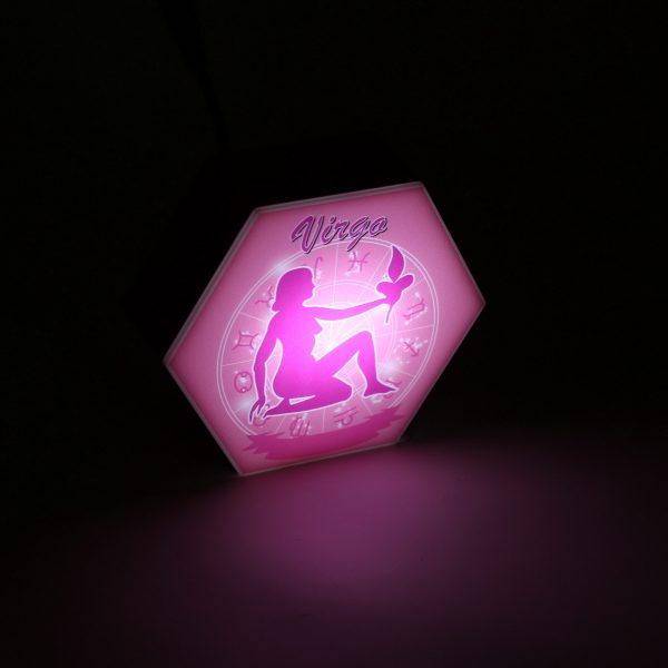 Led lighting Zodiac Sign Virgo - color Pink - Girl