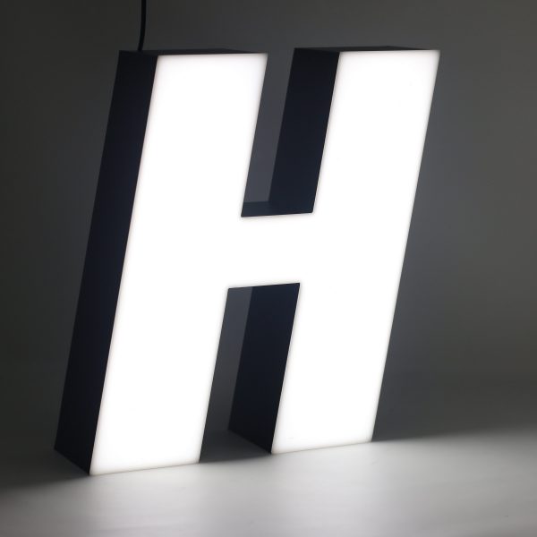 Led lighting letter H