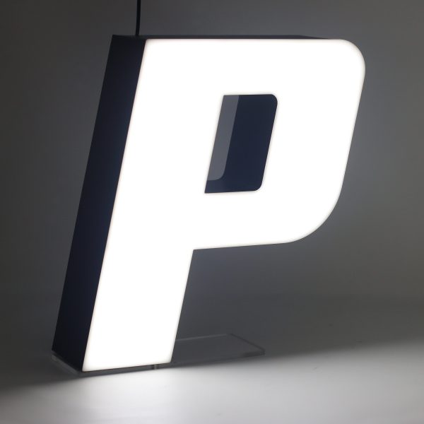 Led lighting letter P