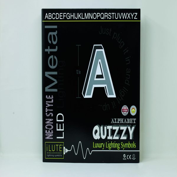 Quizzy Neon Style letter A