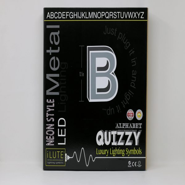 Quizzy Neon Style letter B