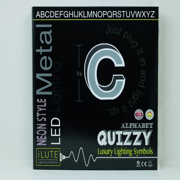 Quizzy Neon Style letter C