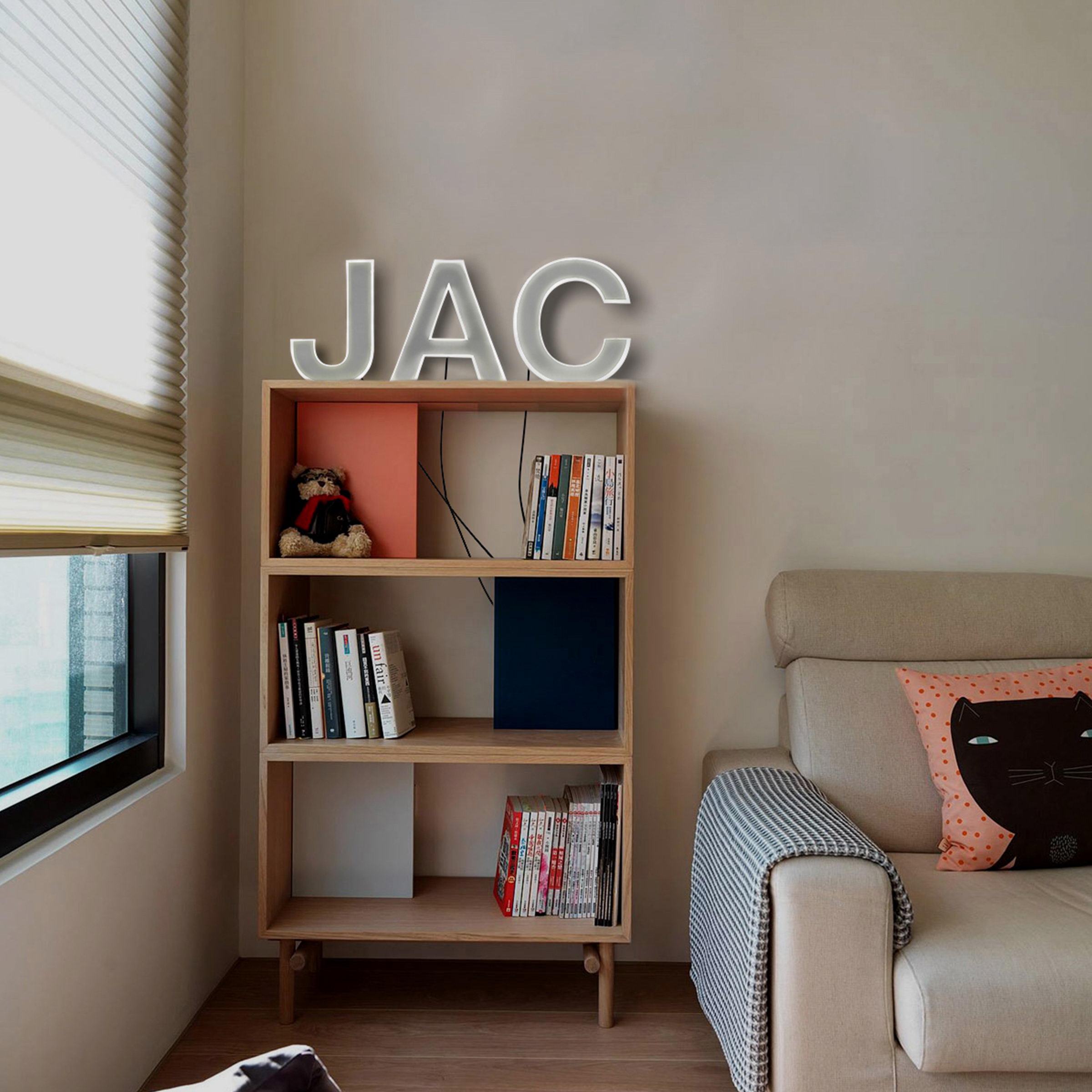 Quizzy Neon Style letters J+A+C Quizzy Neon Style letters J+A+C