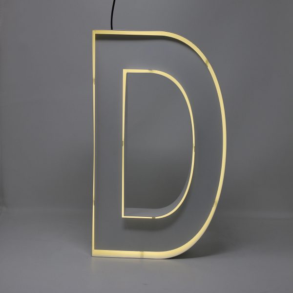 Quizzy Neon Style letter D