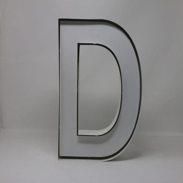 Quizzy Neon Style letter D