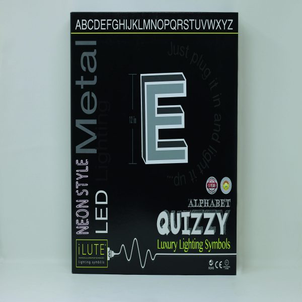 Quizzy Neon Style letter E