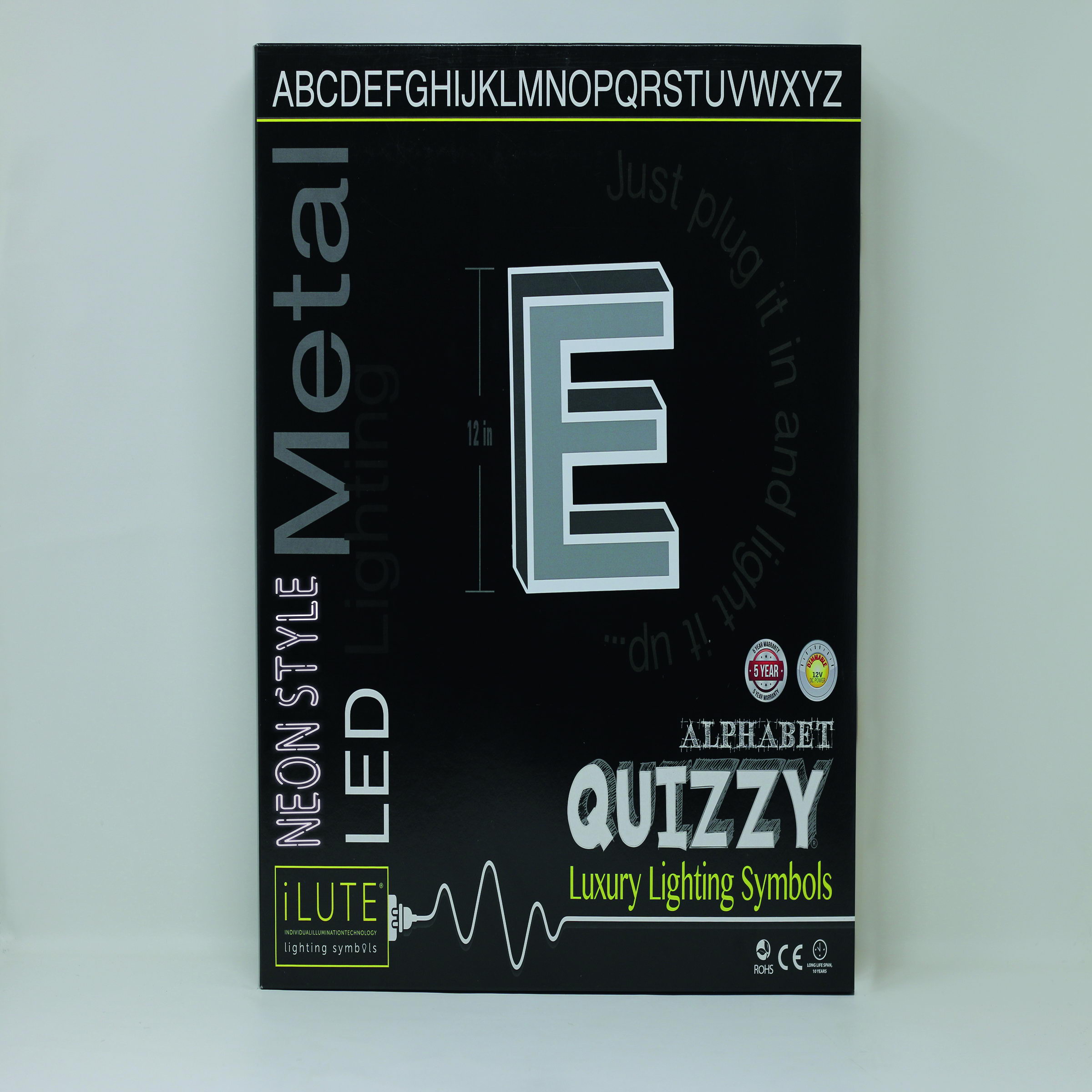 Quizzy Neon Style letter E Quizzy Neon Style letter E