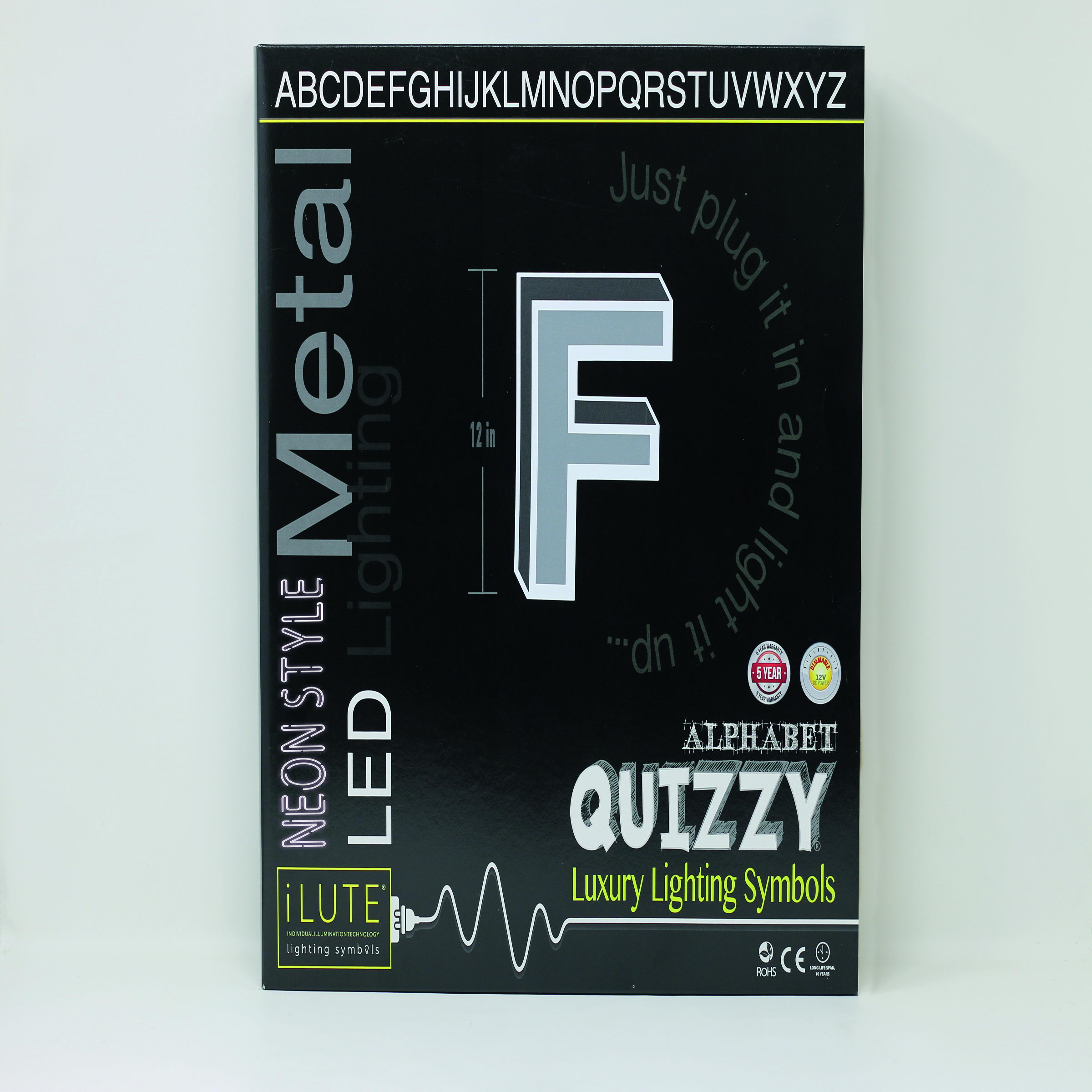 Quizzy Neon Style letter F Quizzy Neon Style letter F