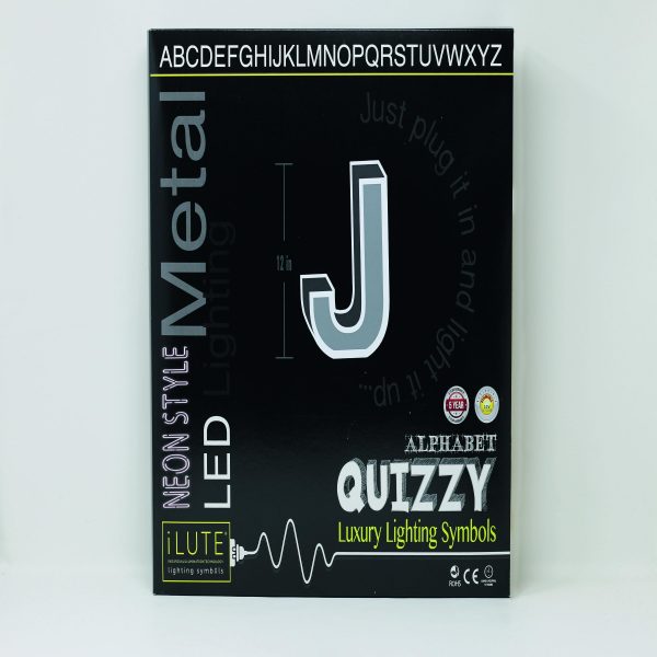 Quizzy Neon Style letter J