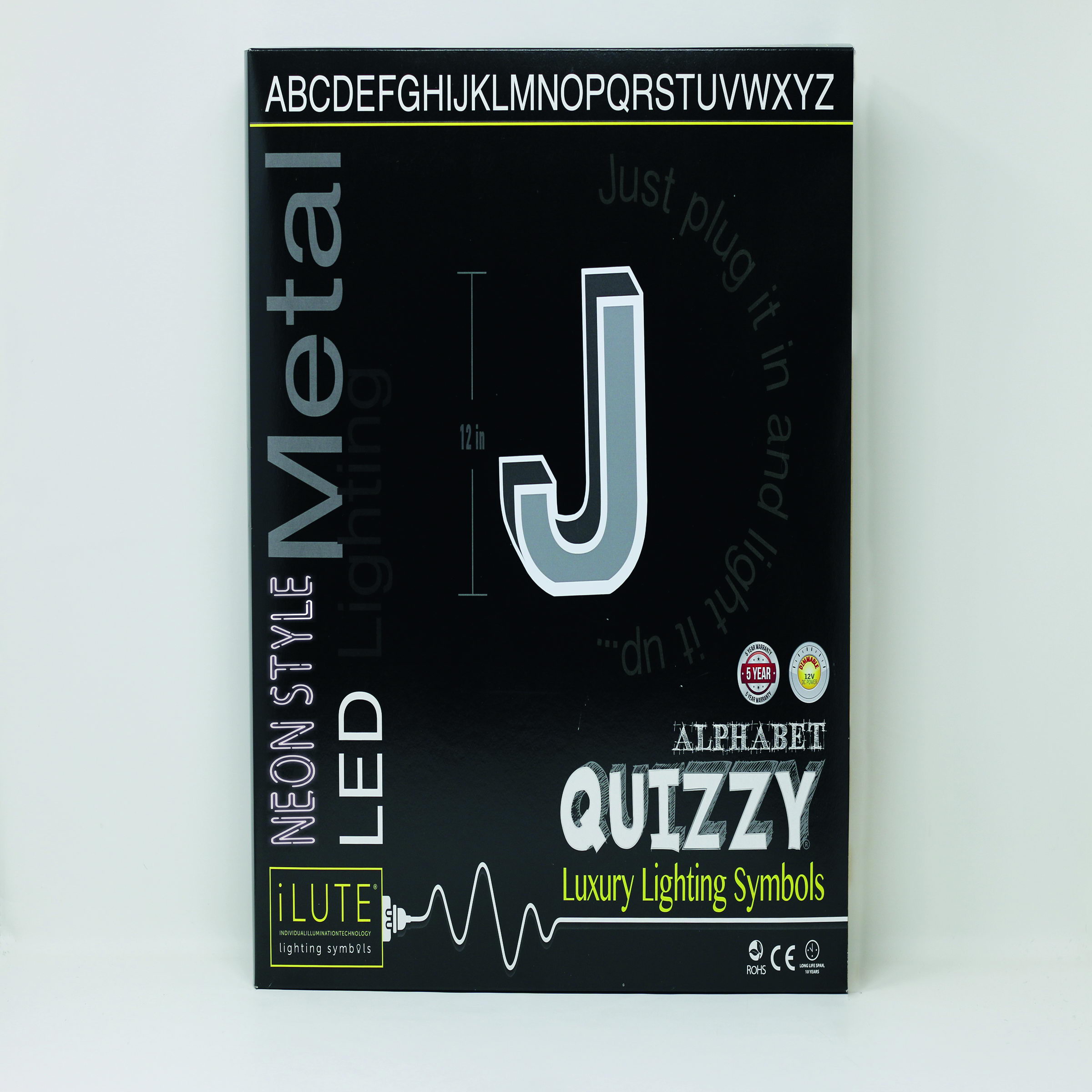 Quizzy Neon Style letter J Quizzy Neon Style letter J