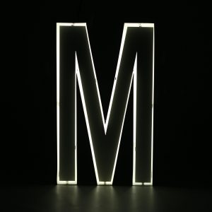 Quizzy Neon Style letter M