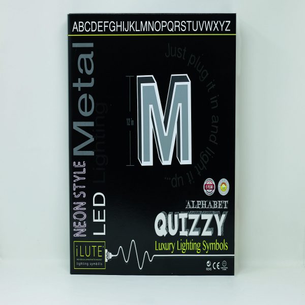 Quizzy Neon Style letter M