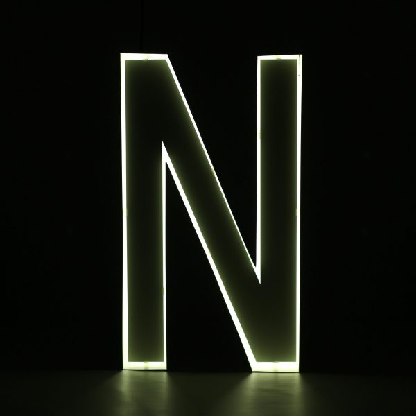 Quizzy Neon Style letter N