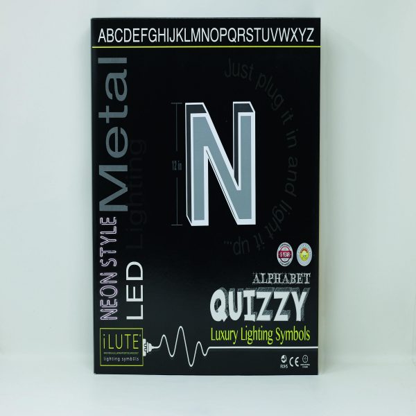 Quizzy Neon Style letter N