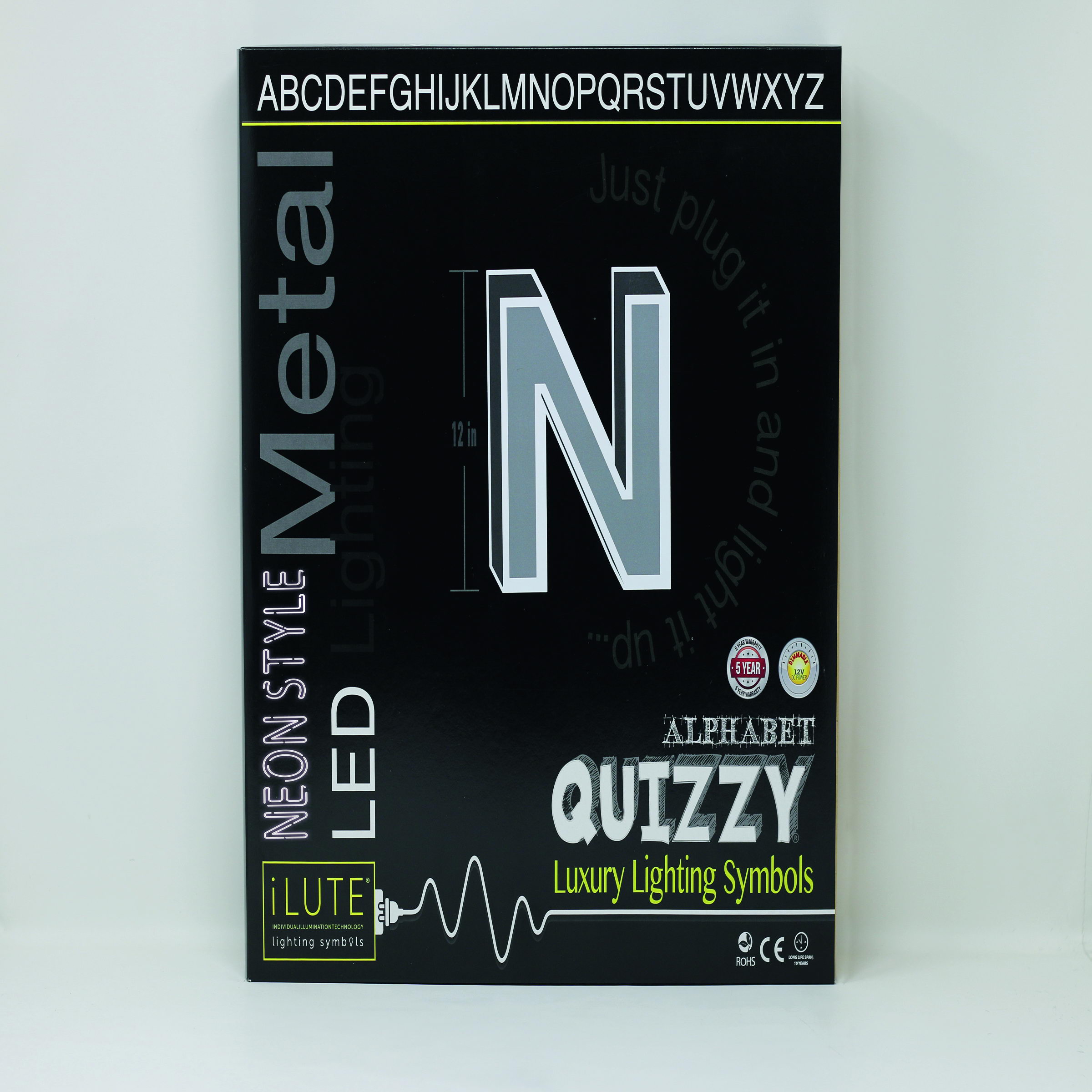 Quizzy Neon Style letter N Quizzy Neon Style letter N