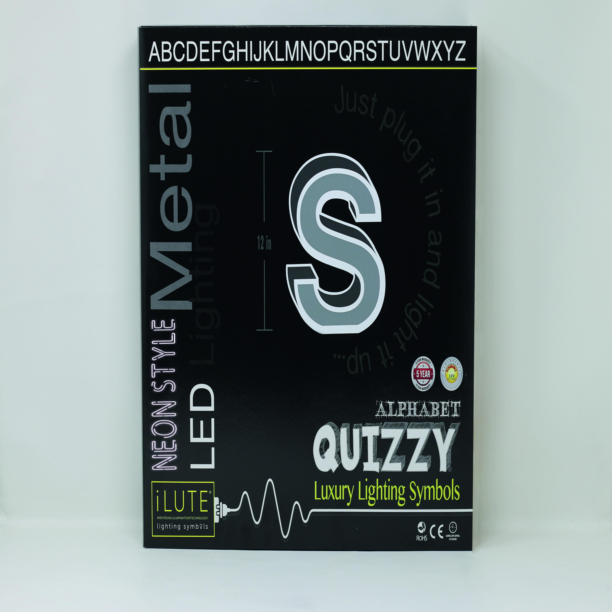 Quizzy Neon Style letter S Quizzy Neon Style letter S