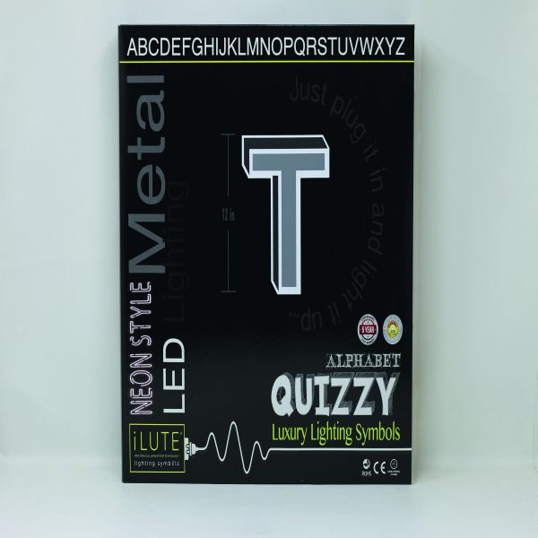 Quizzy Neon Style letter T