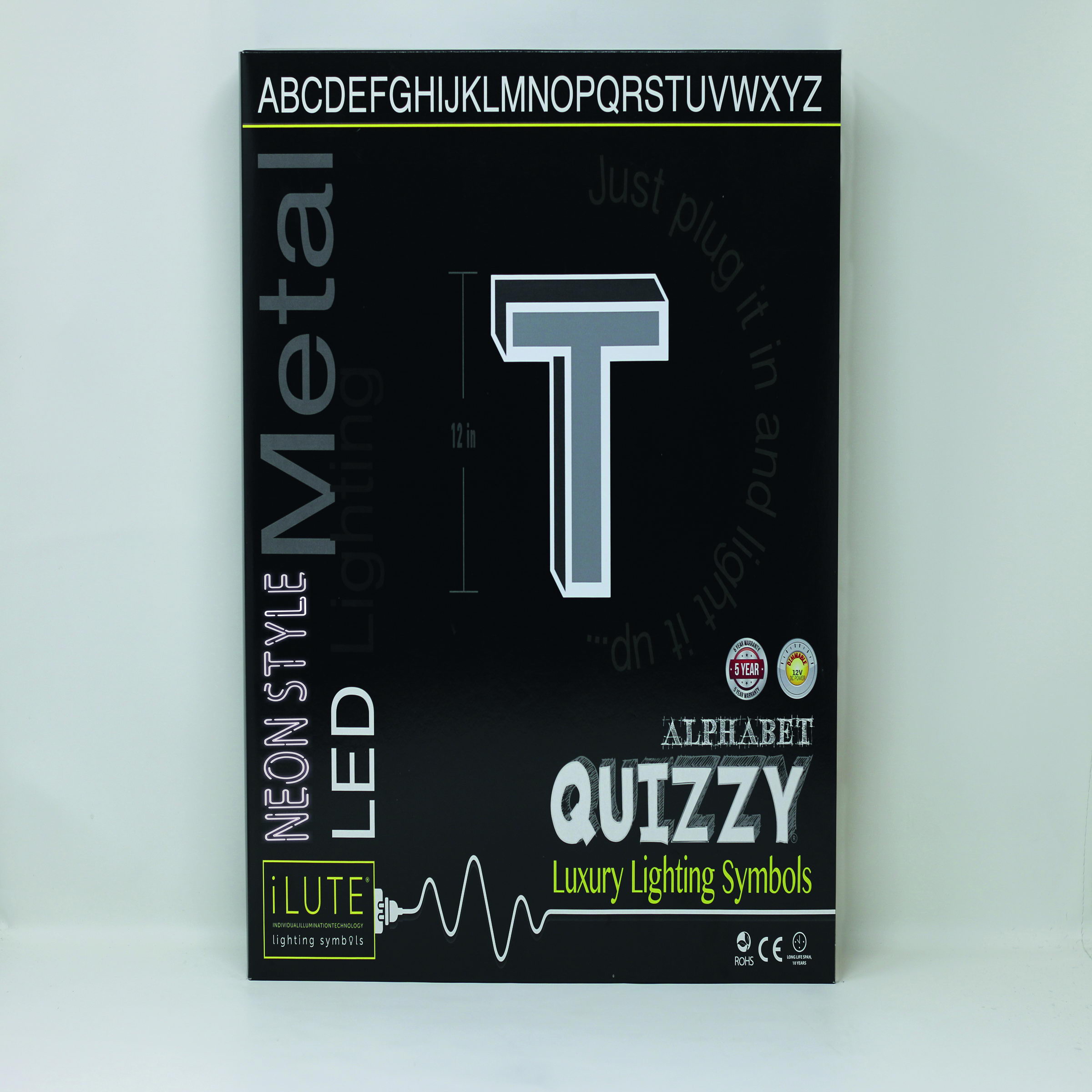 Quizzy Neon Style letter T Quizzy Neon Style letter T