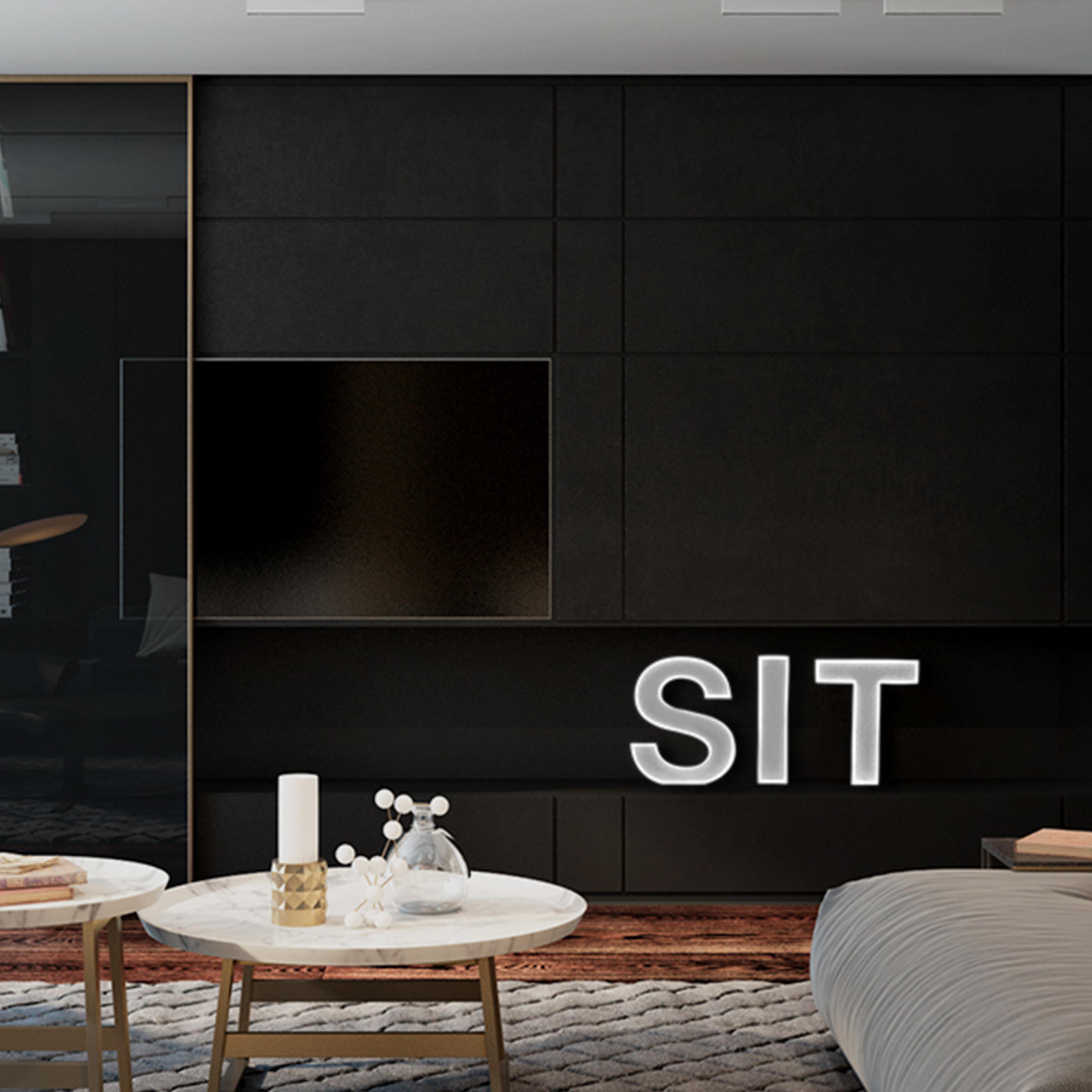 Quizzy Neon Style letters S+I+T Quizzy Neon Style letters S+I+T